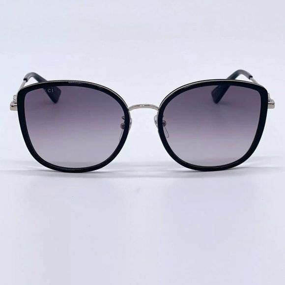 Sale! New Gucci Women\'s 56mm Black and Grey Metal Sunglasses! main image 6